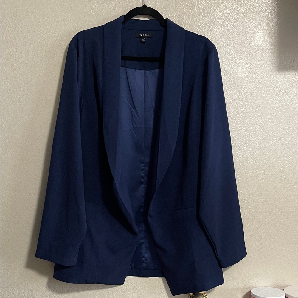 Torrid Classic Navy Blue Blazer Plus Size 2